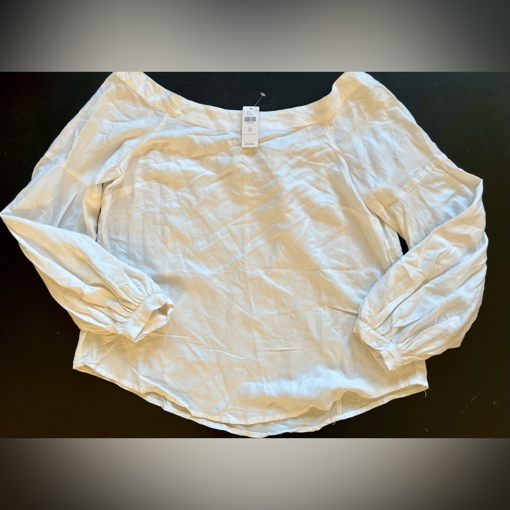 Florets By Anthropologie White Off The Shoulder Blouse~ Size 12